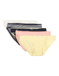 Pack 5 Cotton Mix Knickers