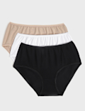 3pk Cotton Rich Midi Knickers