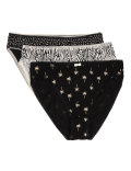 3 Pack Palm Print High Leg Knickers