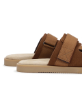 Leather Plain Velcro Slippers