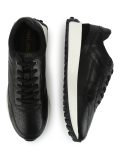 Leather Plain Lace-up Sneakers