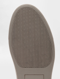 Pure Leather Plain Lace-up Sneakers