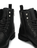 Pure Leather Textured  Ankle Boots
