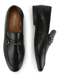 Pure Leather Plain Slip-on Loafers