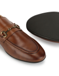 Pure Leather Plain Slip-on Loafers