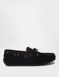 Pure Leather Plain Slip-on Loafers