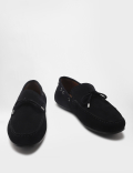 Pure Leather Plain Slip-on Loafers
