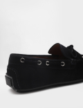 Pure Leather Plain Slip-on Loafers