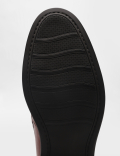 Pure Leather Plain Slip-on Loafers