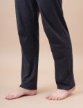 Cotton Blend Solid Drawstring Pyjama