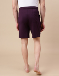 Cotton Blend Solid Shorts