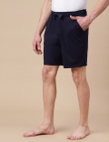 Cotton Blend Solid Shorts