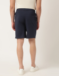 Cotton Blend Solid Shorts