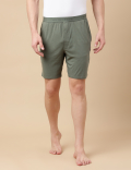 Cotton Blend Solid Shorts