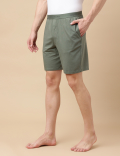 Cotton Blend Solid Shorts