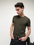 Modal Cotton Crew Neck T-Shirt
