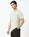 Cotton Rich Plain Crew Neck T-Shirt