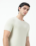 Cotton Rich Plain Crew Neck T-Shirt