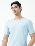 Cotton Rich Plain Crew Neck T-Shirt
