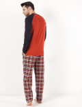 Pure Cotton Round Neck Pyjama Set