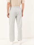 Cotton Linen Mix Striped Regular Fit Pyjama