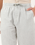 Cotton Linen Mix Striped Regular Fit Pyjama