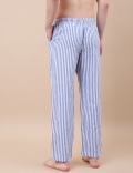 Cotton Mix Striped Relaxed Fit Pants