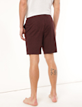 Cotton Blend Textured Shorts