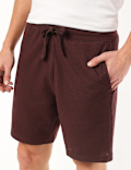 Cotton Blend Textured Shorts