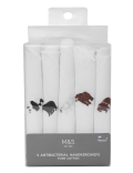 5 Pack Embroidered Handkerchief