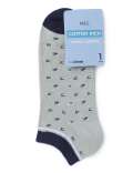 Cotton Mix Printed Skinny Fit Socks