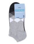 3 Pair Cotton Mix Skinny Fit Socks