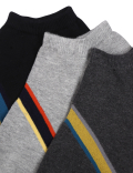 3Pk Athleisure Stripe Ankle Socks