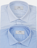 2 Pack Regular Fit Easy Iron Shirts