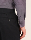 Pure Cotton Plain Spread Collar Shirt