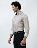 Cotton Rich Geometric Print Shirt