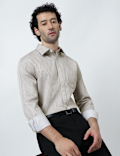 Cotton Rich Geometric Print Shirt