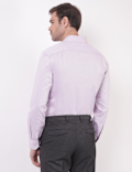 Cotton Self Design Spread Collar Shirts