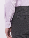 Cotton Self Design Spread Collar Shirts
