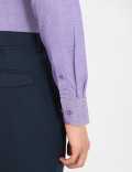 Pure Cotton Plain Spread Collar Shirt