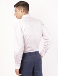 Pure Cotton Plain Spread Collar Shirt