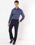 Pure Cotton Plain Spread Collar Shirt