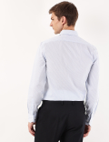 Pure Cotton Striped Spread Collar Shirt