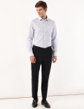 Pure Cotton Checked Spread Collar Shirt