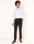 Pure Cotton Plain Spread Collar Shirt