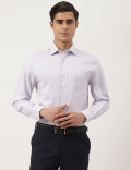 Pure Cotton Textured Spread Collar Shirt