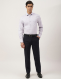 Pure Cotton Textured Spread Collar Shirt
