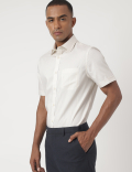 Pure Cotton Striped Half Sleeve Shirt