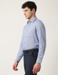 Pure Cotton Textured Classic Collar Shirt