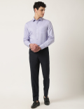 Pure Cotton Textured Classic Collar Shirt